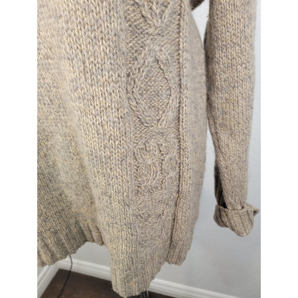 Vintage Gaeltarra Wool Sweater Sz 44" Aran Knit Irish Handloomed Fisherman - Picture 4 of 9